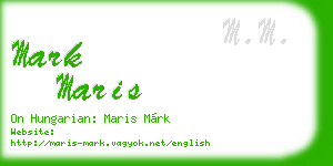 mark maris business card